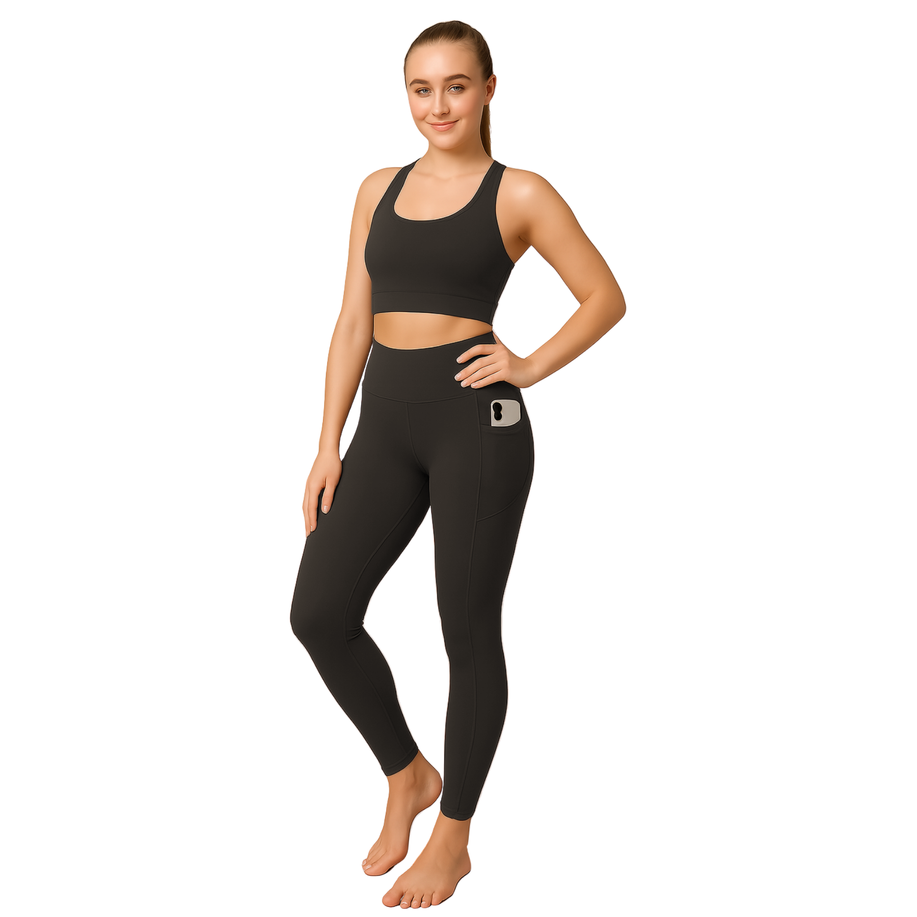 Womens Activewear Leggings High Waist Gym Yoga Workout Leggings With Pockets - Picture 17 of 50