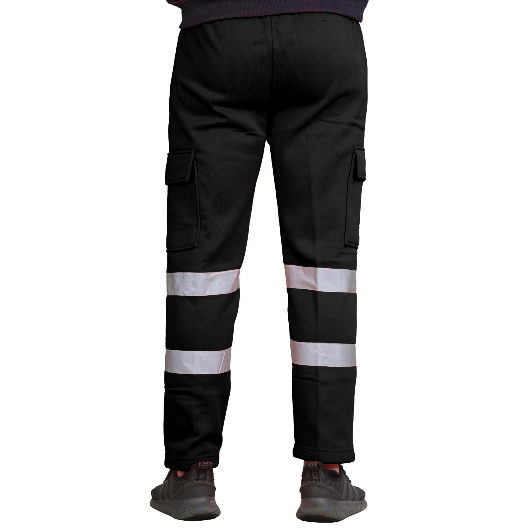 Para hombres Hi Vis Vis Visibilidad Viz Seguridad Parte inferior de lana Ropa de trabajo Pantalones para correr - Imagen 4 de 26