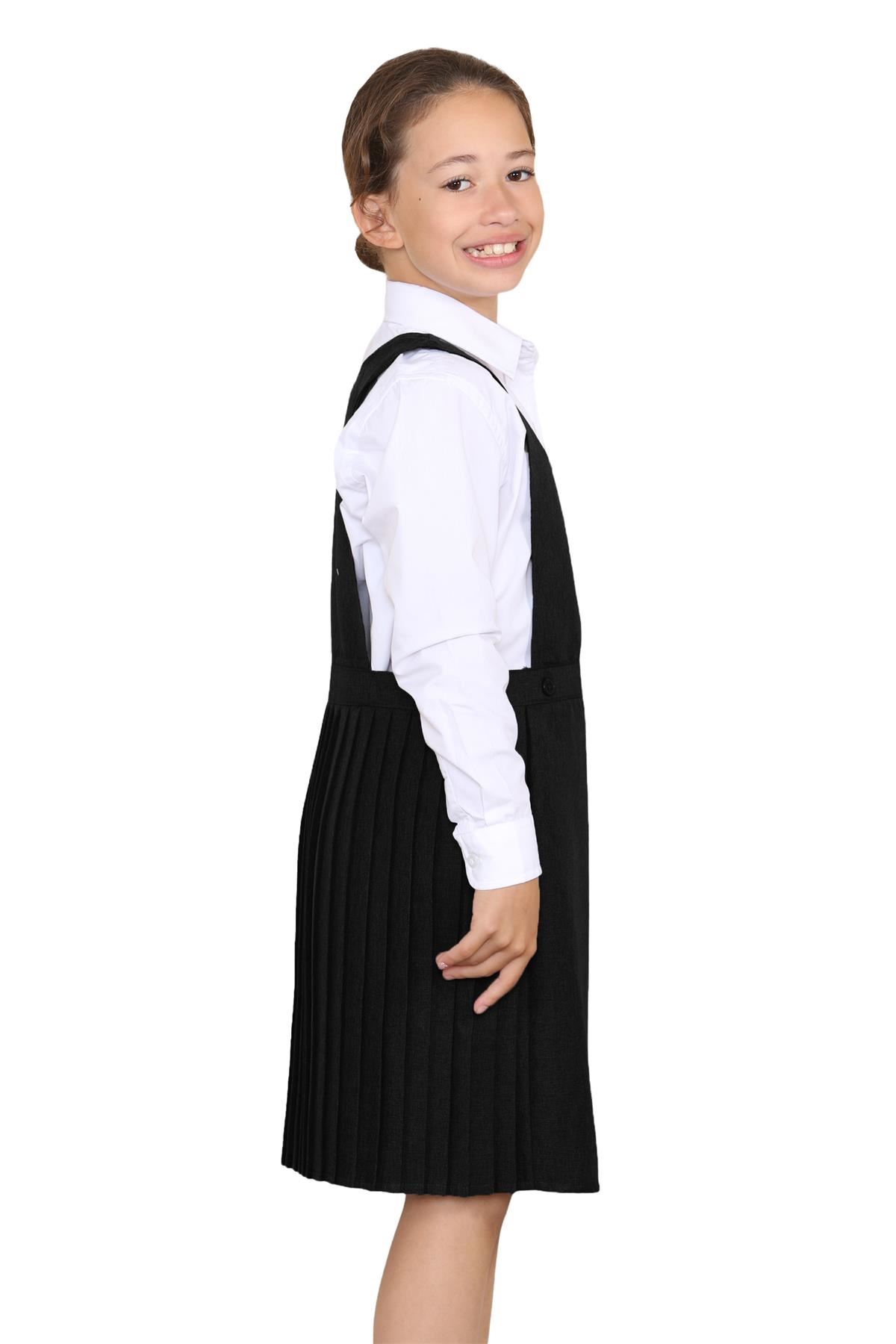 Niñas Babero Delantal Tartán Vestido Envolvente Cuchillo Plisado Uniforme Escolar Paquete de 2 - Imagen 4 de 64