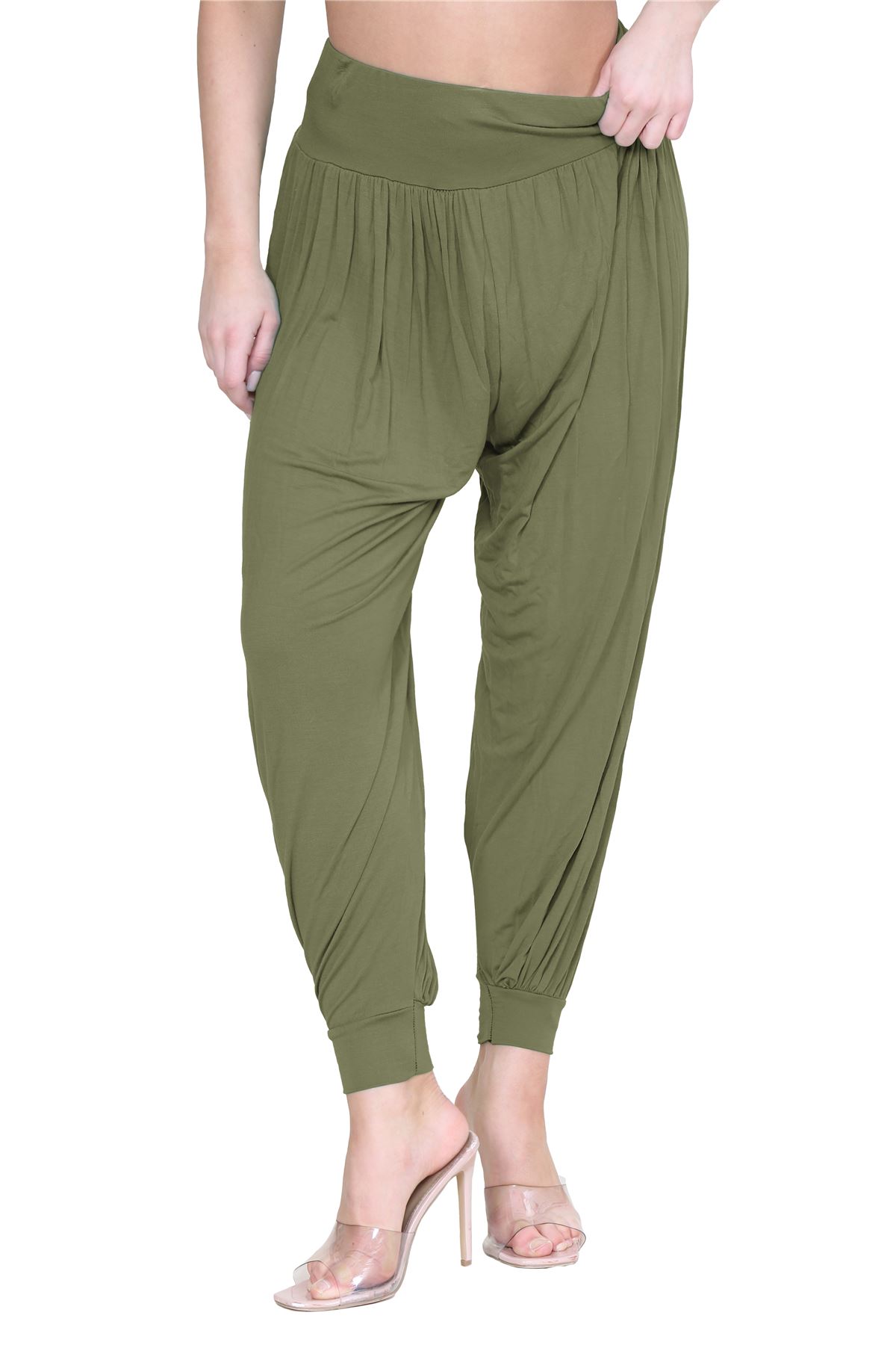 Womens Alibaba Harem Leggings Cuffed Bottoms Plain Hareem Trousers Baggy Pants - Picture 57 of 130
