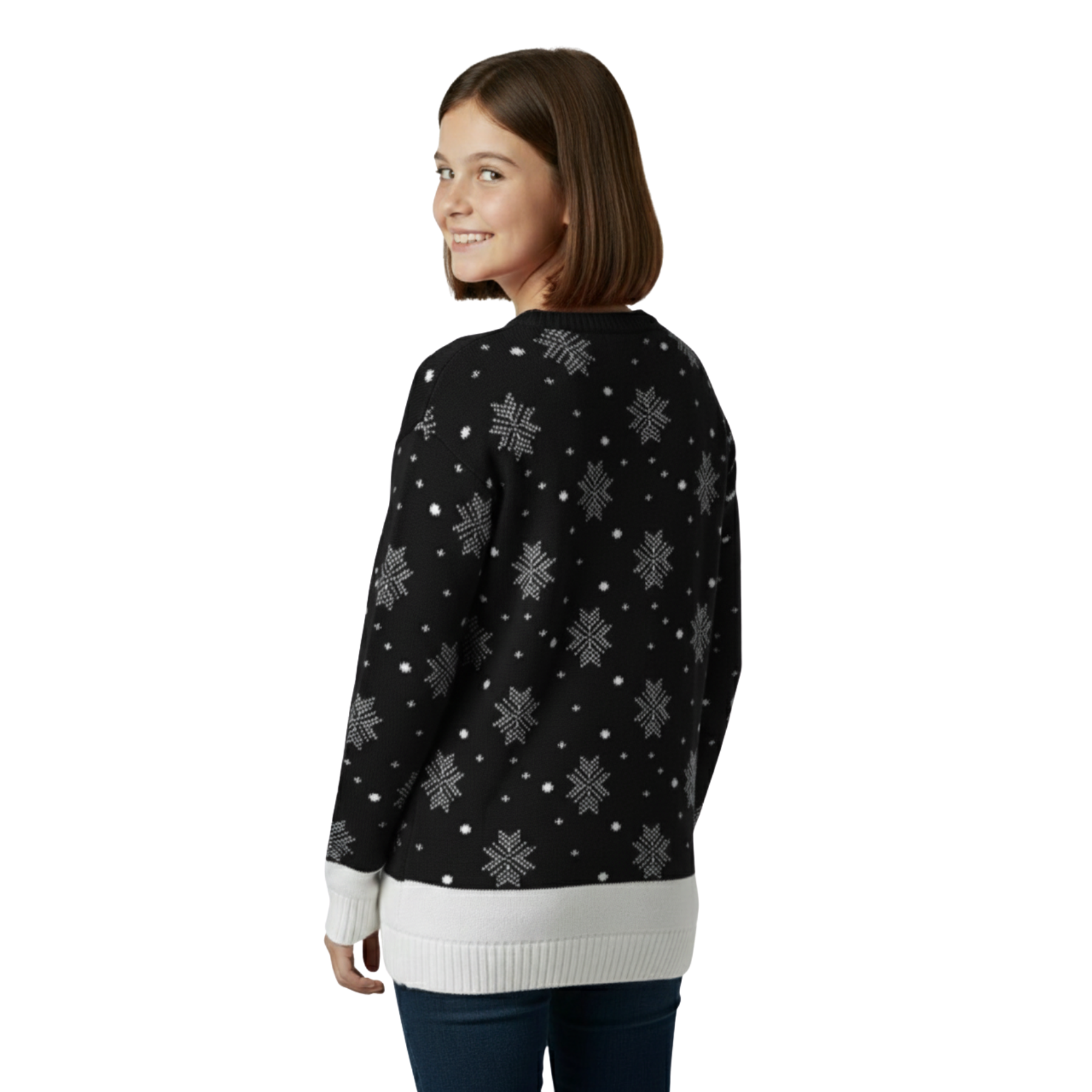 Maglione Renna Bambini Natale Unisex Maglione Girocollo Natale Ragazze Ragazzi Pullover - Foto 4 di 15