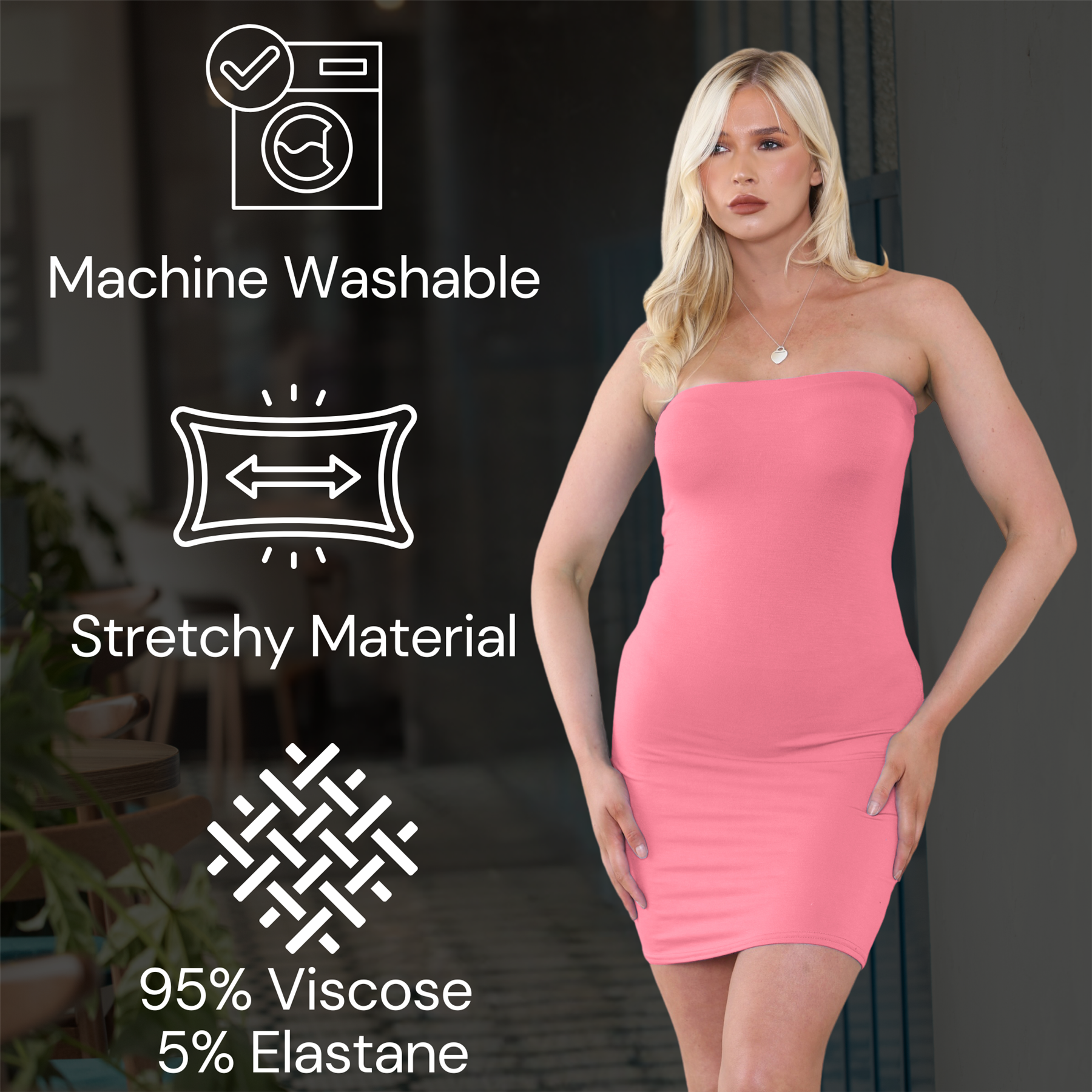 Mujer Vestido ceñido al cuerpo Bandeau Sin mangas Liso BoobTube Elastizado Fiesta Mini Vestido - Imagen 40 de 140