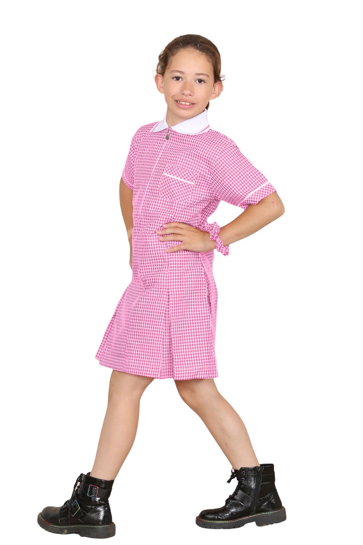 Mädchen Gingham Schule Kurzarm Plissee Kleid Schuluniform Sommer 2er Pack - Bild 18 von 49