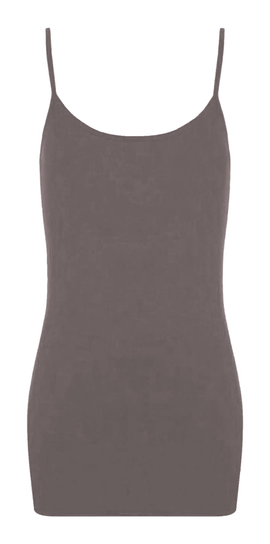 Womens Cami Bodycon Mini Dress Plain Strappy Vest Summer Tank Top Mini Dress - Picture 58 of 127