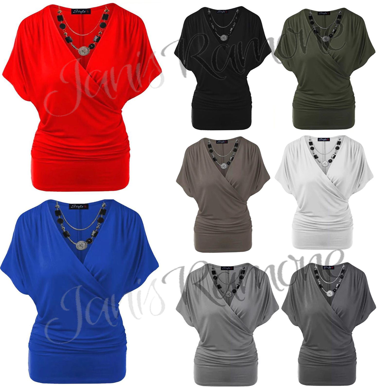 v neck batwing top