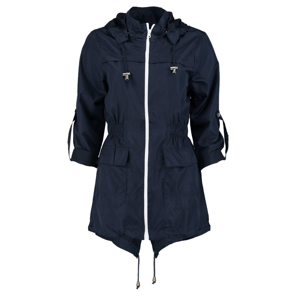 New Womens Plain Fishtail Parka Showerproof Raincoat Zip Mac New Womens Plain Fishtail Parka Showerproof Raincoat Zip Mac Hooded Jacket Coat - New Womens Plain Fishtail Parka Showerproof Raincoat Zip Mac