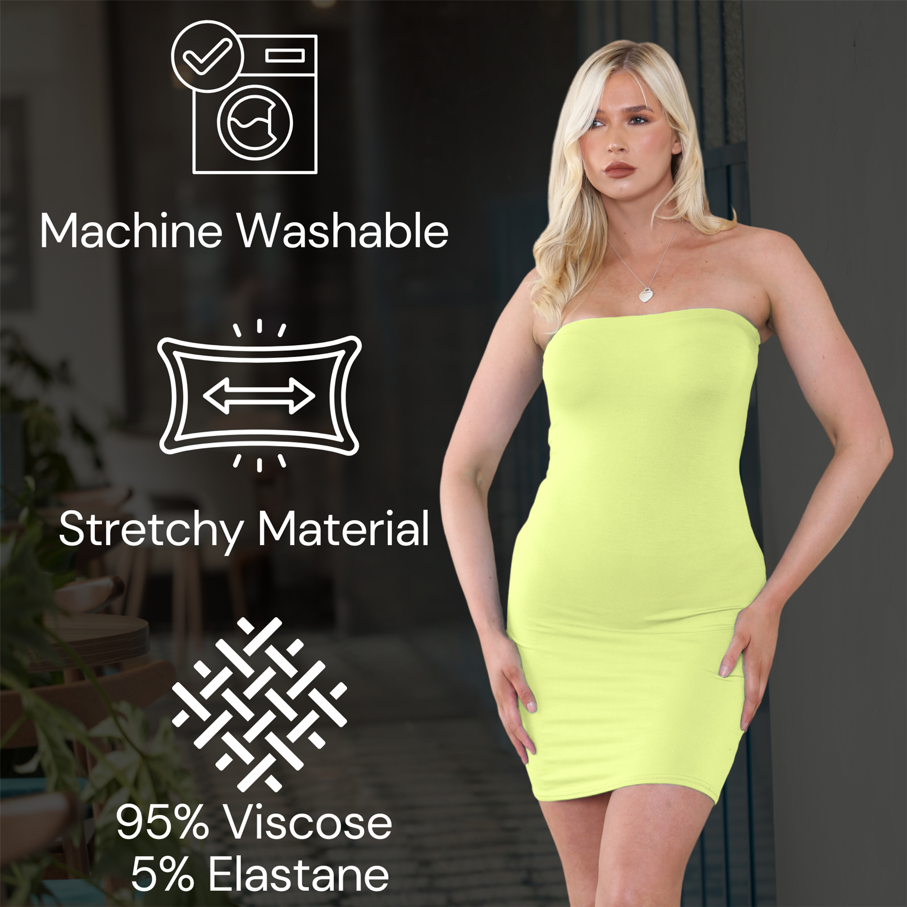 Mujer Vestido ceñido al cuerpo Bandeau Sin mangas Liso BoobTube Elastizado Fiesta Mini Vestido - Imagen 138 de 140