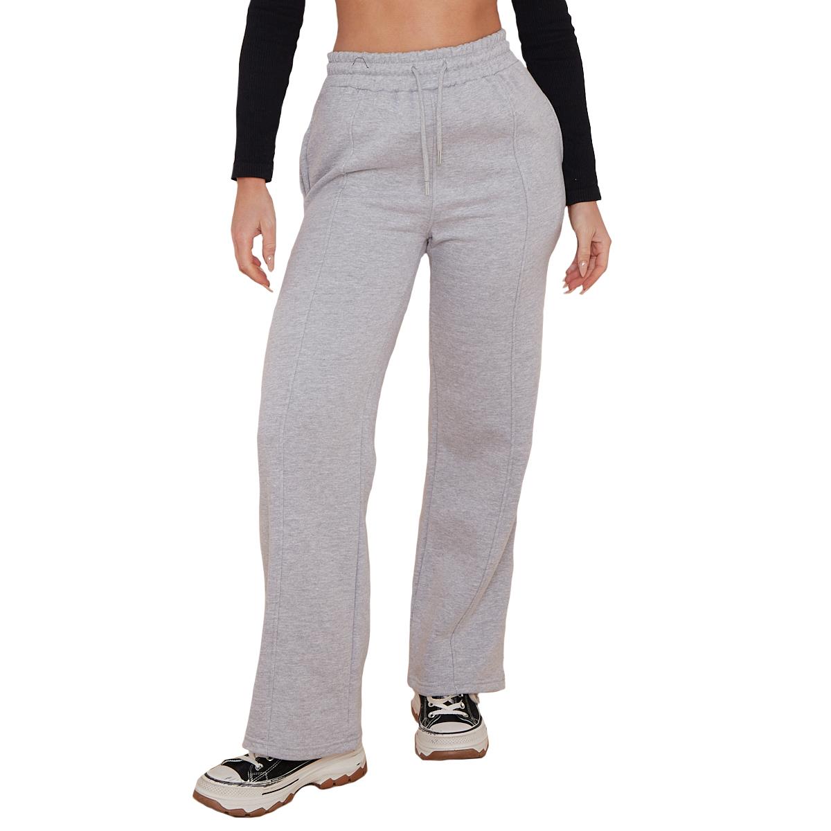Ladies Fleece Lined Trousers Sweatpants Elastic Waist Wide Leg Loungewear Pants - Picture 23 of 43