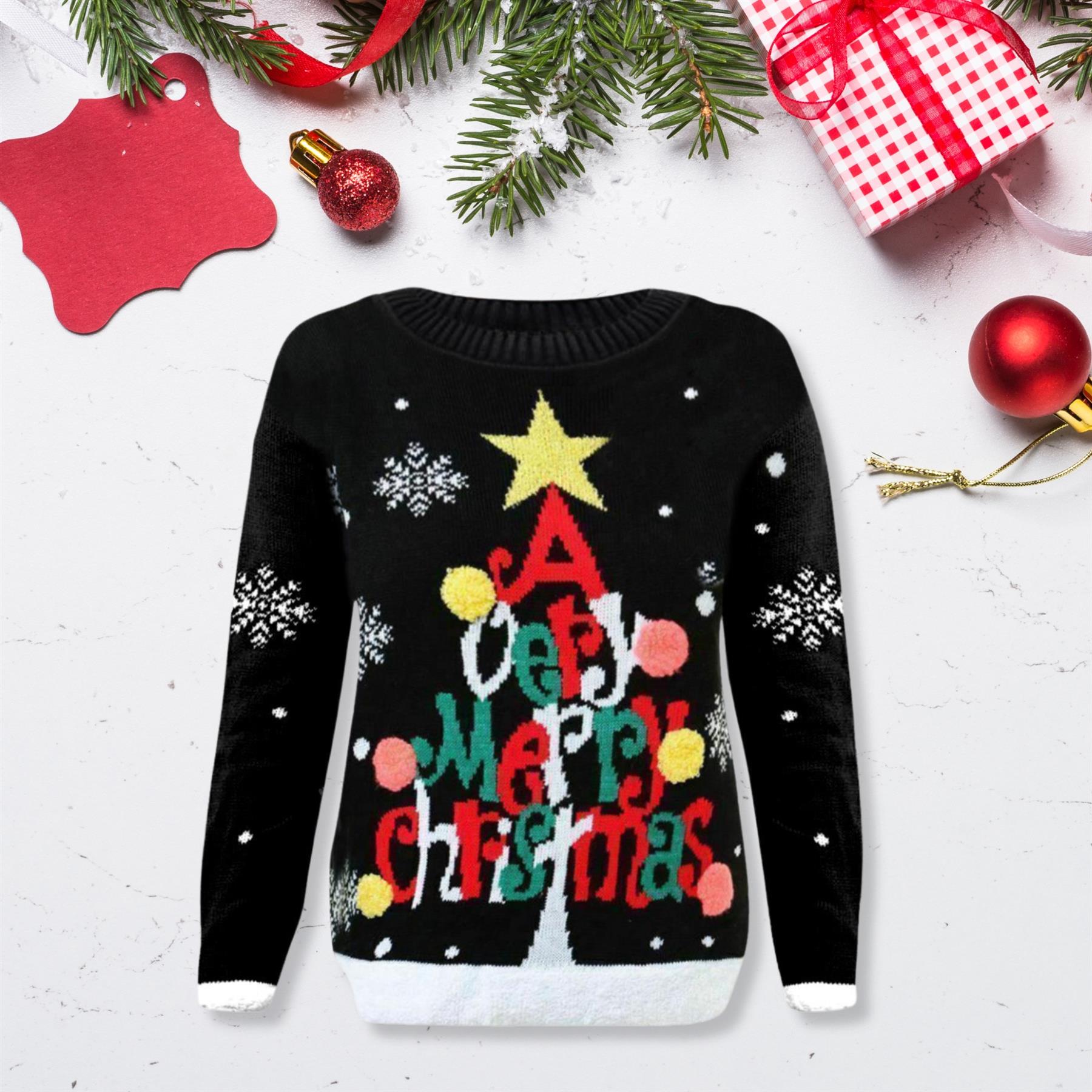 Suéter de Navidad para niños Niñas Niños Reno Niños Novedad Suéter de Navidad - Imagen 37 de 67