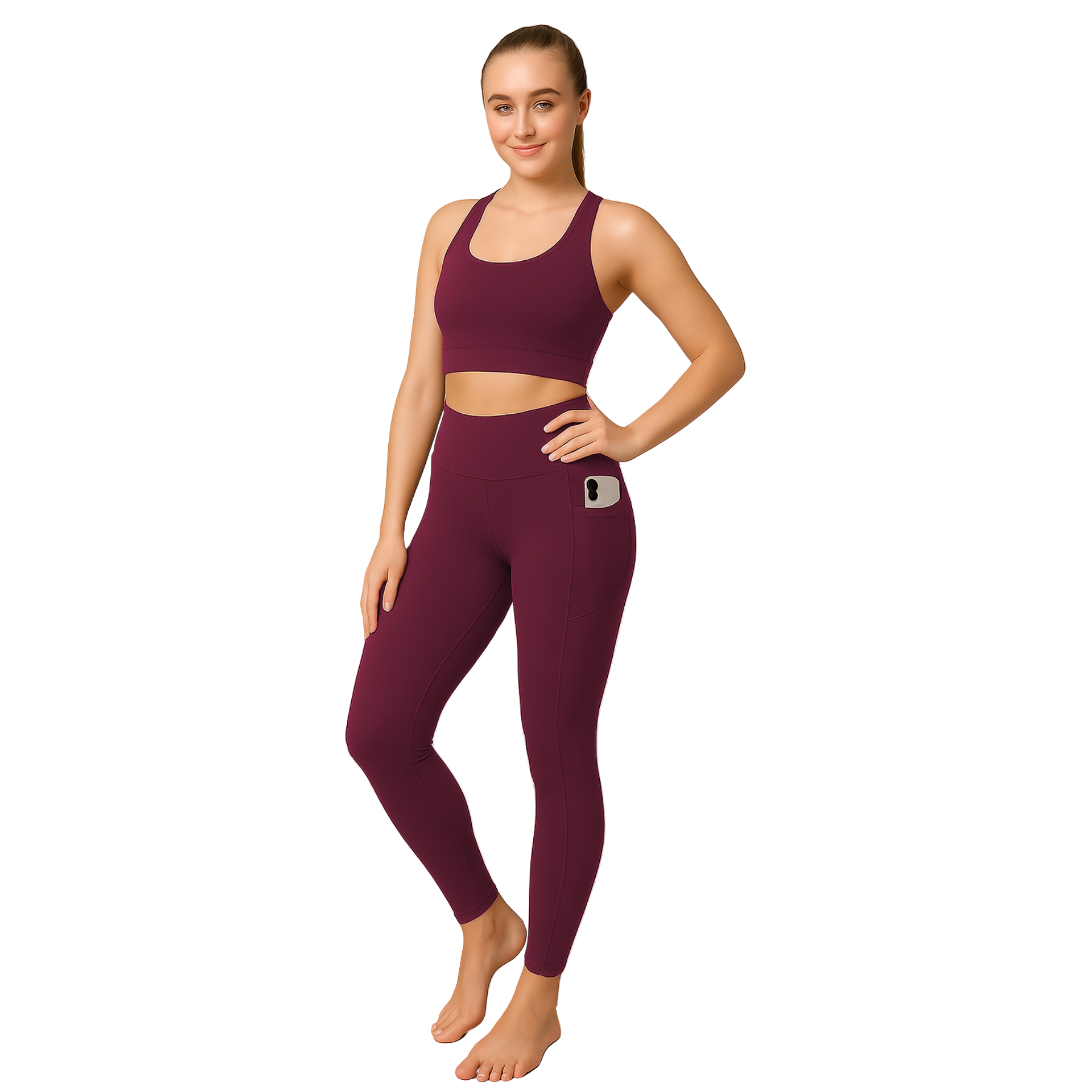 Womens Activewear Leggings High Waist Gym Yoga Workout Leggings With Pockets - Picture 38 of 50