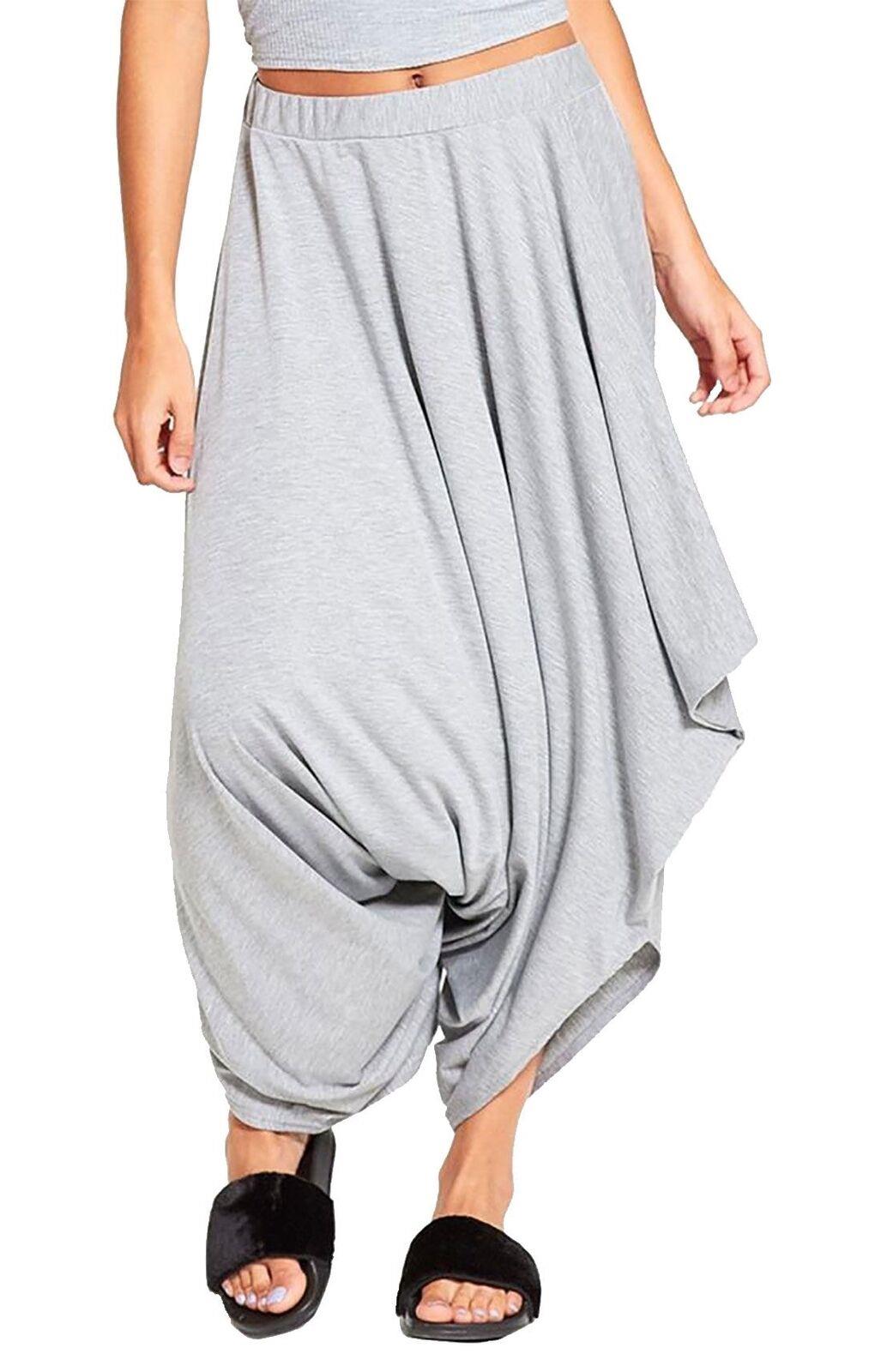 Womens Lagenlook Hareem Trousers Alibaba Plain Baggy Harem Leggings Dance Pants - Picture 3 of 10