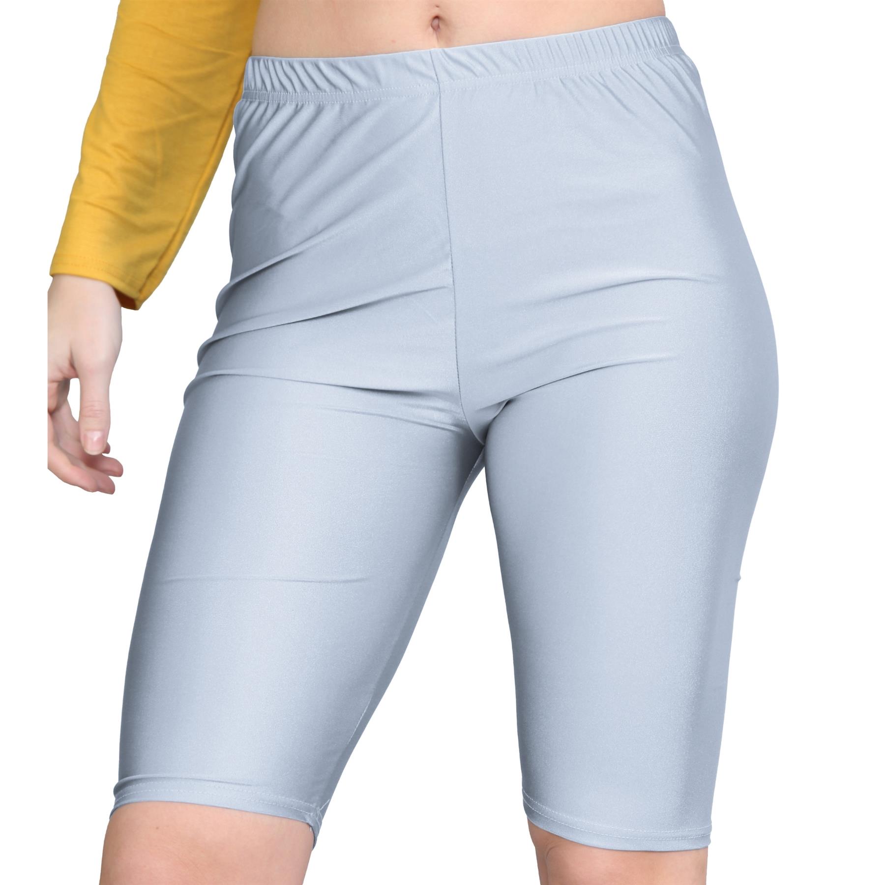 Damas Pantalones Cortos de Ciclismo Lisos Estirados Lycra Brillante Gimnasio Yoga Baile Pantalones Cortos - Imagen 80 de 100