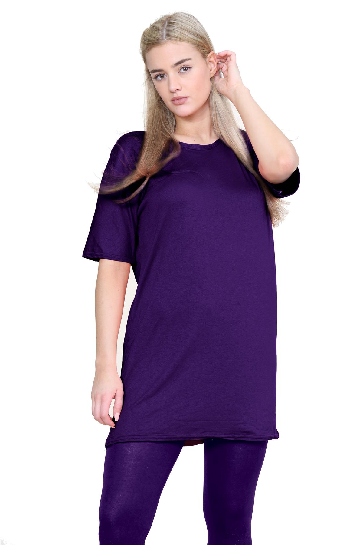 Damas Longline Suelto Camiseta Leggings Gimnasio Chándal Conjunto Coord 2 Piezas Ropa de Salón - Imagen 94 de 155