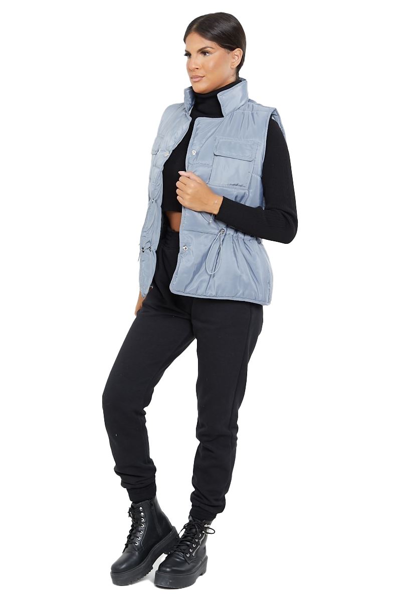 Damas Mujeres Chaleco Acolchado Acolchado Chaqueta Chaleco Invierno Abrigo Calentador de Cuerpo - Imagen 8 de 17