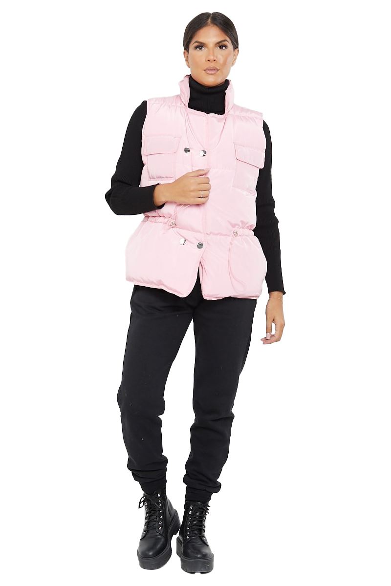 Damas Mujeres Chaleco Acolchado Acolchado Chaqueta Chaleco Invierno Abrigo Calentador de Cuerpo - Imagen 2 de 17