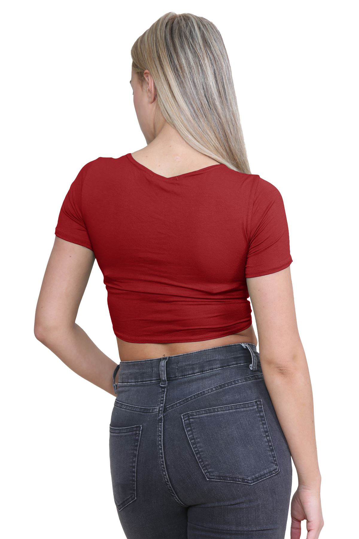 Damen-Cardigan Kurzarm vorne zum Binden einfach Bolero Achselzucken lässig bauchfrei Oberteil - Bild 124 von 133
