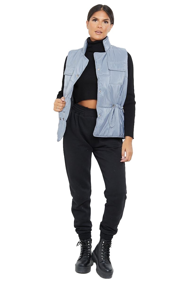 Damas Mujeres Chaleco Acolchado Acolchado Chaqueta Chaleco Invierno Abrigo Calentador de Cuerpo - Imagen 7 de 17