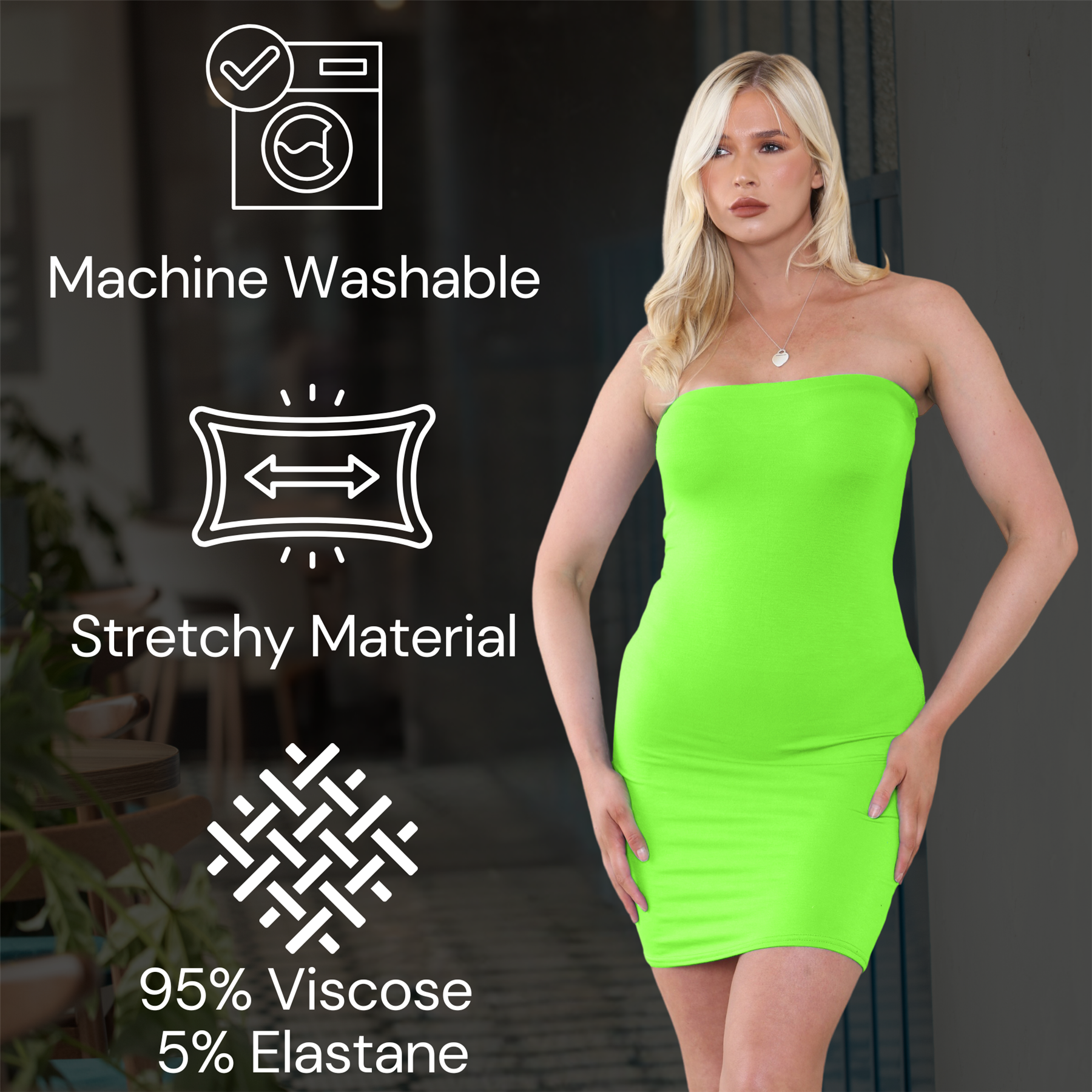 Mujer Vestido ceñido al cuerpo Bandeau Sin mangas Liso BoobTube Elastizado Fiesta Mini Vestido - Imagen 74 de 140