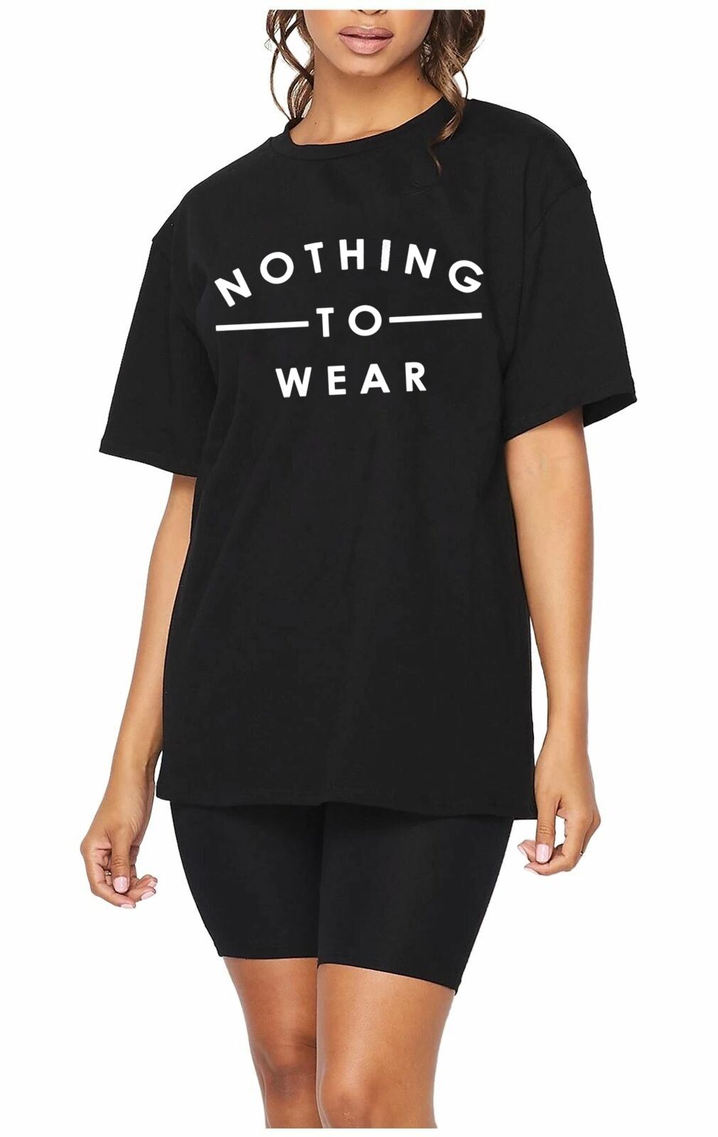 baggy t shirt and cycling shorts