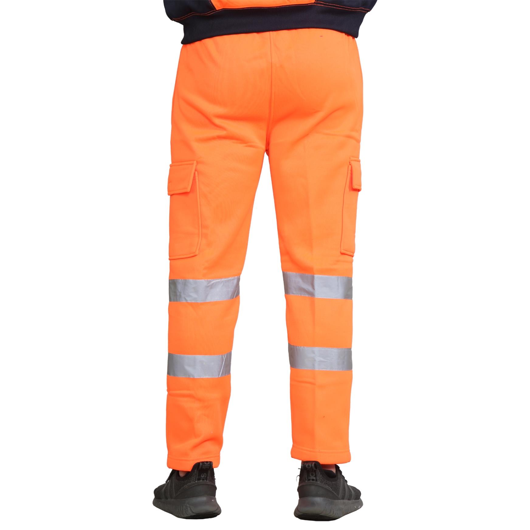 Para hombres Hi Vis Vis Visibilidad Viz Seguridad Parte inferior de lana Ropa de trabajo Pantalones para correr - Imagen 9 de 26
