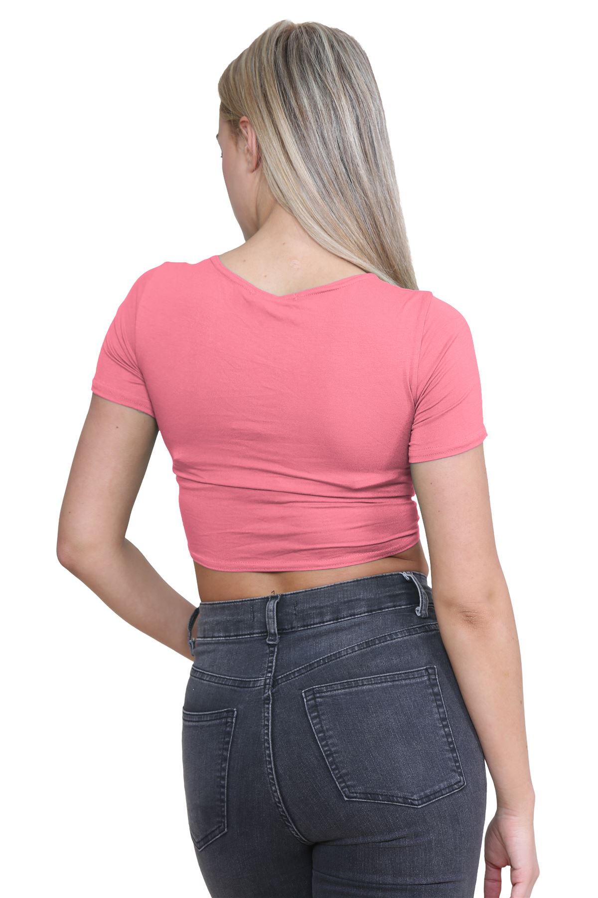 Damen-Cardigan Kurzarm vorne zum Binden einfach Bolero Achselzucken lässig bauchfrei Oberteil - Bild 34 von 133