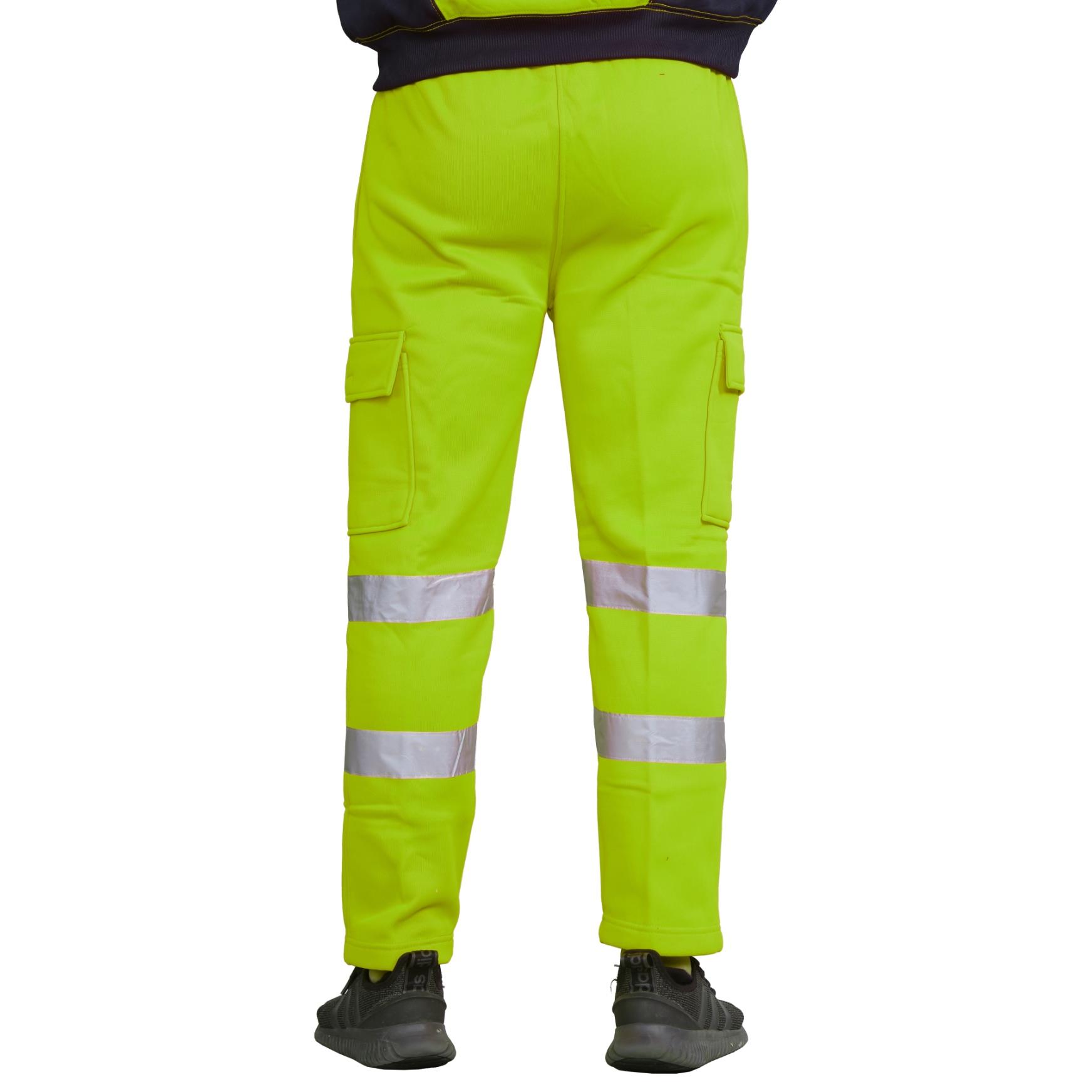 Para hombres Hi Vis Vis Visibilidad Viz Seguridad Parte inferior de lana Ropa de trabajo Pantalones para correr - Imagen 14 de 26