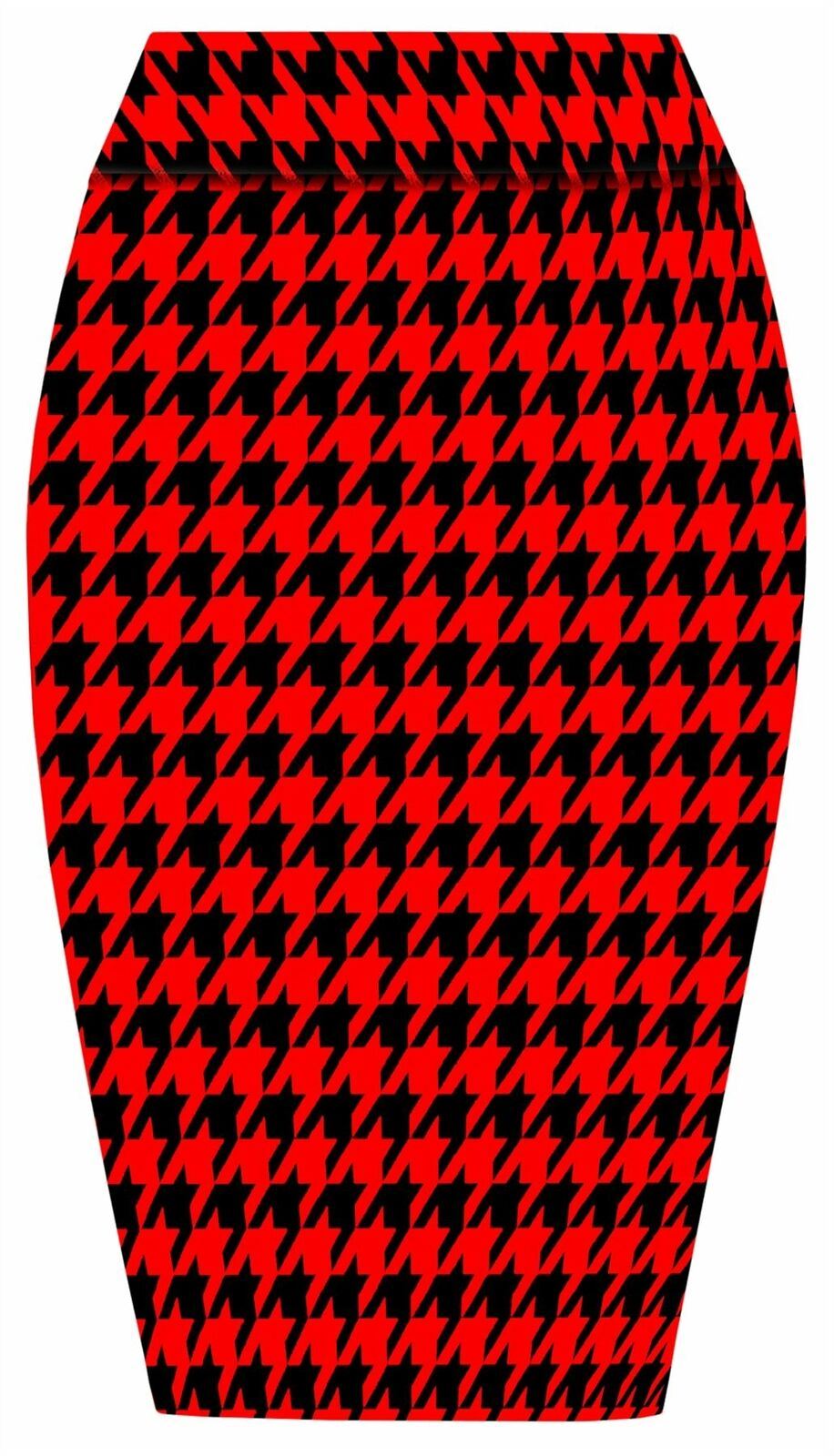 Ladies Pencil Skirt Tube High Waist Printed Stretchy Bodycon Summer Midi Skirt - Picture 11 of 14