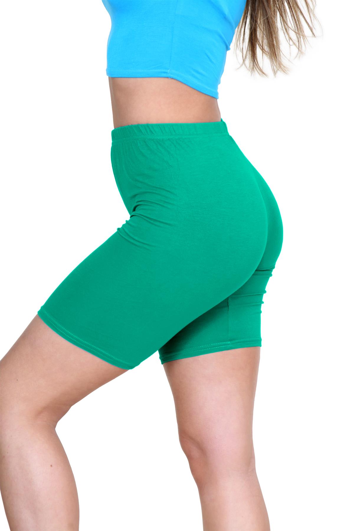 Pantalones Cortos de Ciclismo Lisos Para Mujer Baile Gimnasio Pantalones Cortos Elásticos Activos Paquete de 3 - Imagen 83 de 268