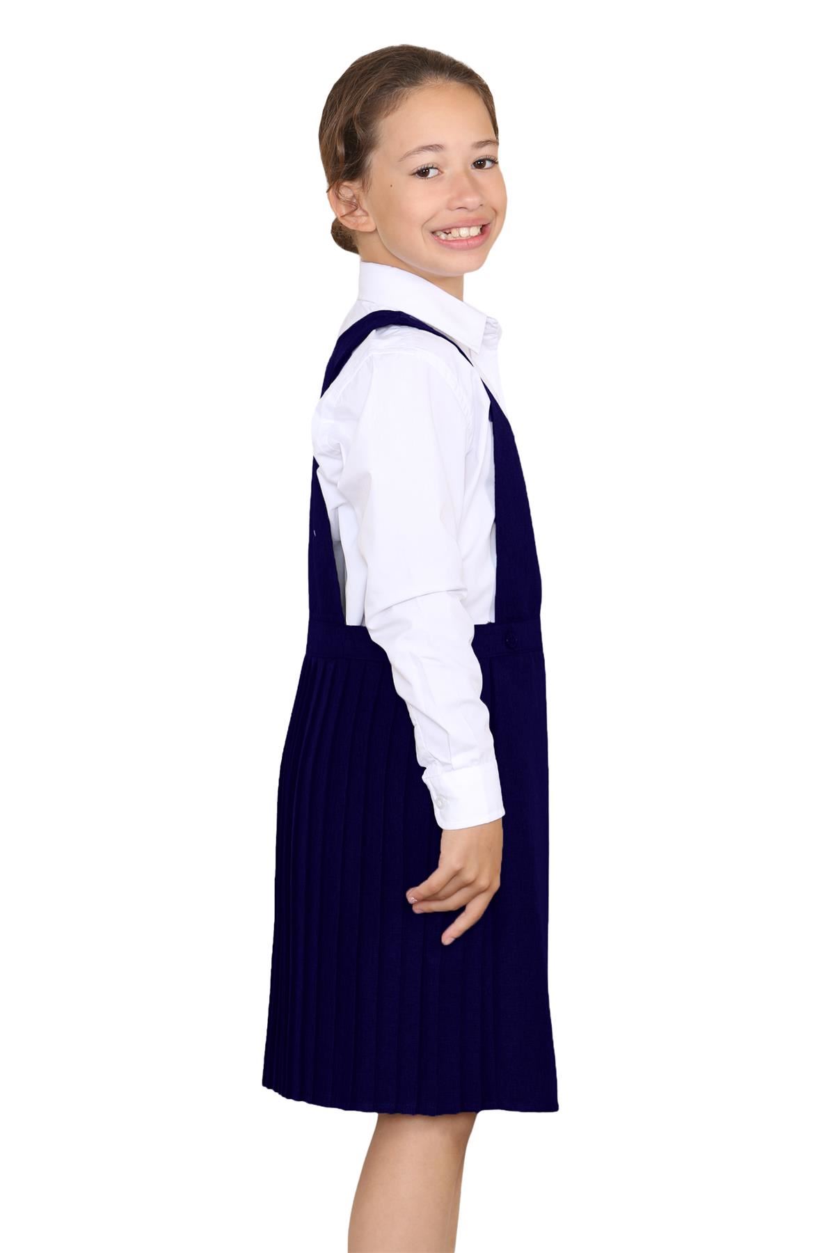 Niñas Babero Delantal Tartán Vestido Envolvente Cuchillo Plisado Uniforme Escolar Paquete de 2 - Imagen 18 de 64