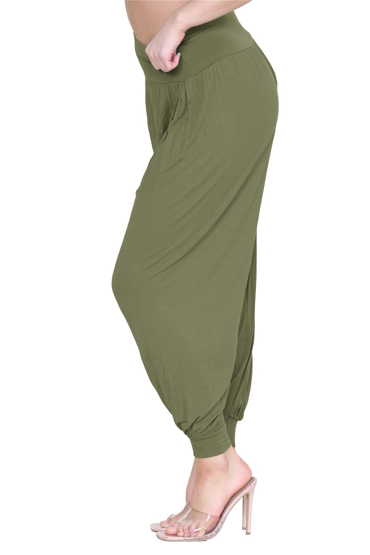 Womens Alibaba Harem Leggings Cuffed Bottoms Plain Hareem Trousers Baggy Pants - Picture 59 of 130