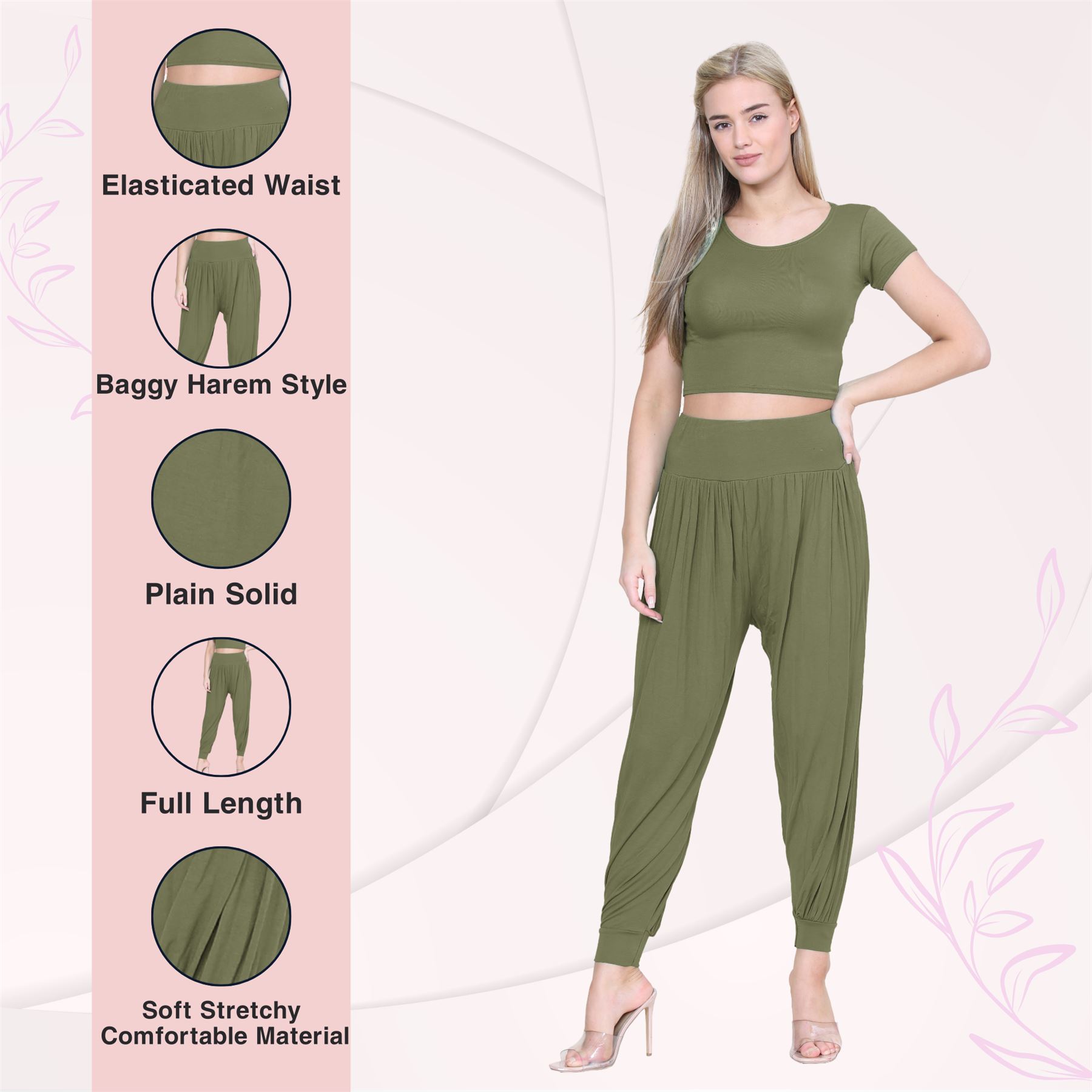 Womens Alibaba Harem Leggings Cuffed Bottoms Plain Hareem Trousers Baggy Pants - Picture 61 of 130