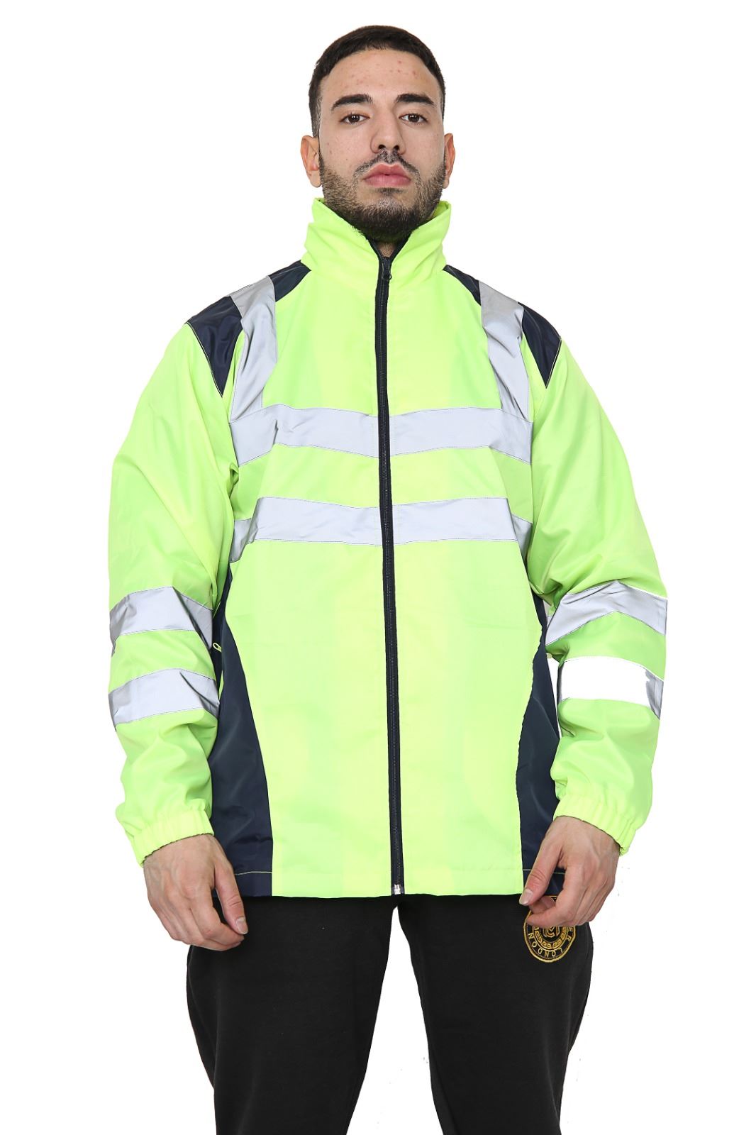 Chaqueta de lluvia Hi Vis para hombres Impermeable reflectante de alta visibilidad Impermeable Ropa de trabajo - Imagen 7 de 11