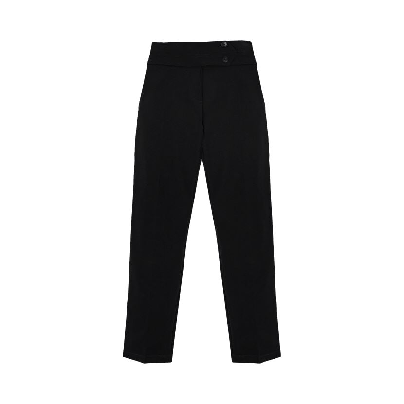 School Uniform Pants Girls Slim Fit Trousers Button Front Pocket Trouser 2-16Yrs - Picture 2 of 4