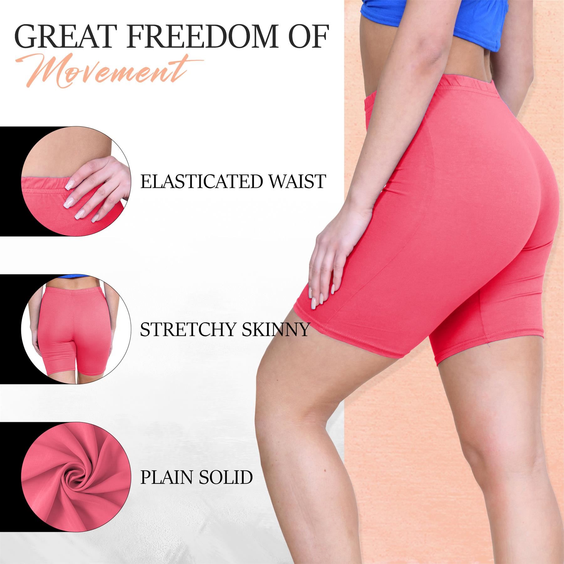 Pantalones Cortos de Ciclismo Lisos Para Mujer Baile Gimnasio Pantalones Cortos Elásticos Activos Paquete de 3 - Imagen 62 de 268