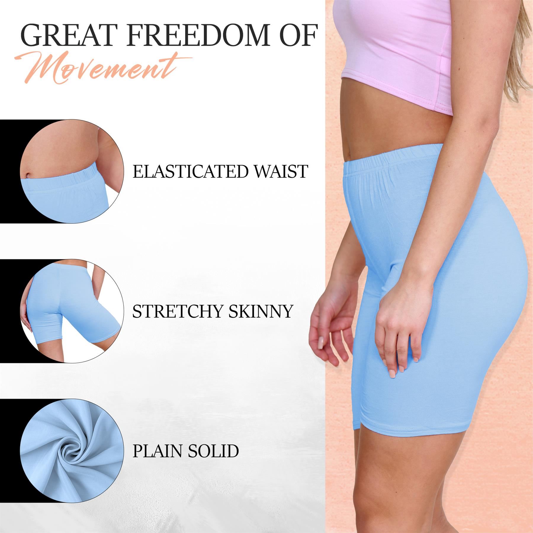 Pantalones Cortos de Ciclismo Lisos Para Mujer Baile Gimnasio Pantalones Cortos Elásticos Activos Paquete de 3 - Imagen 218 de 268