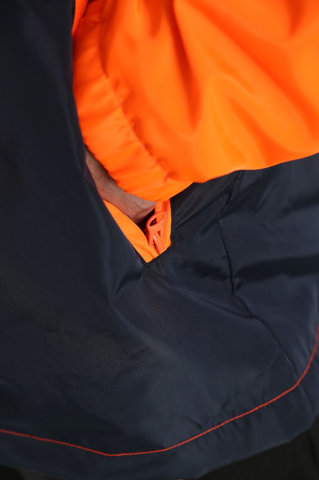 Chaqueta de lluvia Hi Vis para hombres Impermeable reflectante de alta visibilidad Impermeable Ropa de trabajo - Imagen 5 de 11