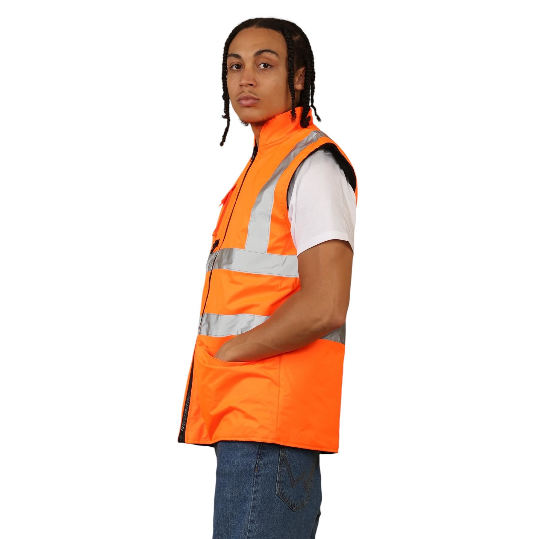 Chaleco reversible impermeable de alta visibilidad para hombre - Imagen 4 de 26