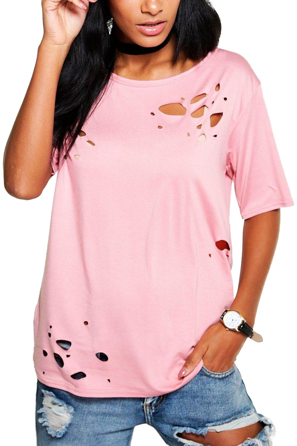 plain distressed t shirts