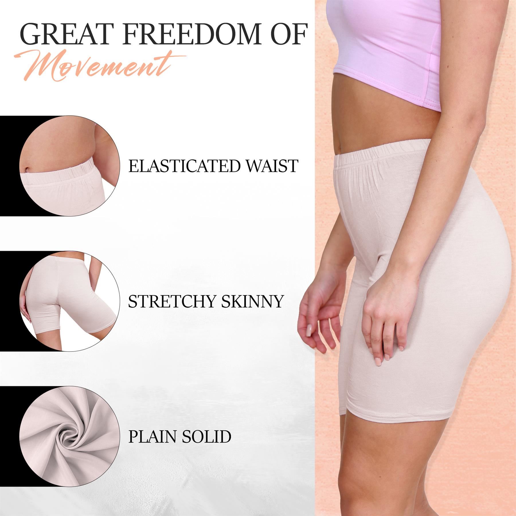 Pantalones Cortos de Ciclismo Lisos Para Mujer Baile Gimnasio Pantalones Cortos Elásticos Activos Paquete de 3 - Imagen 226 de 268