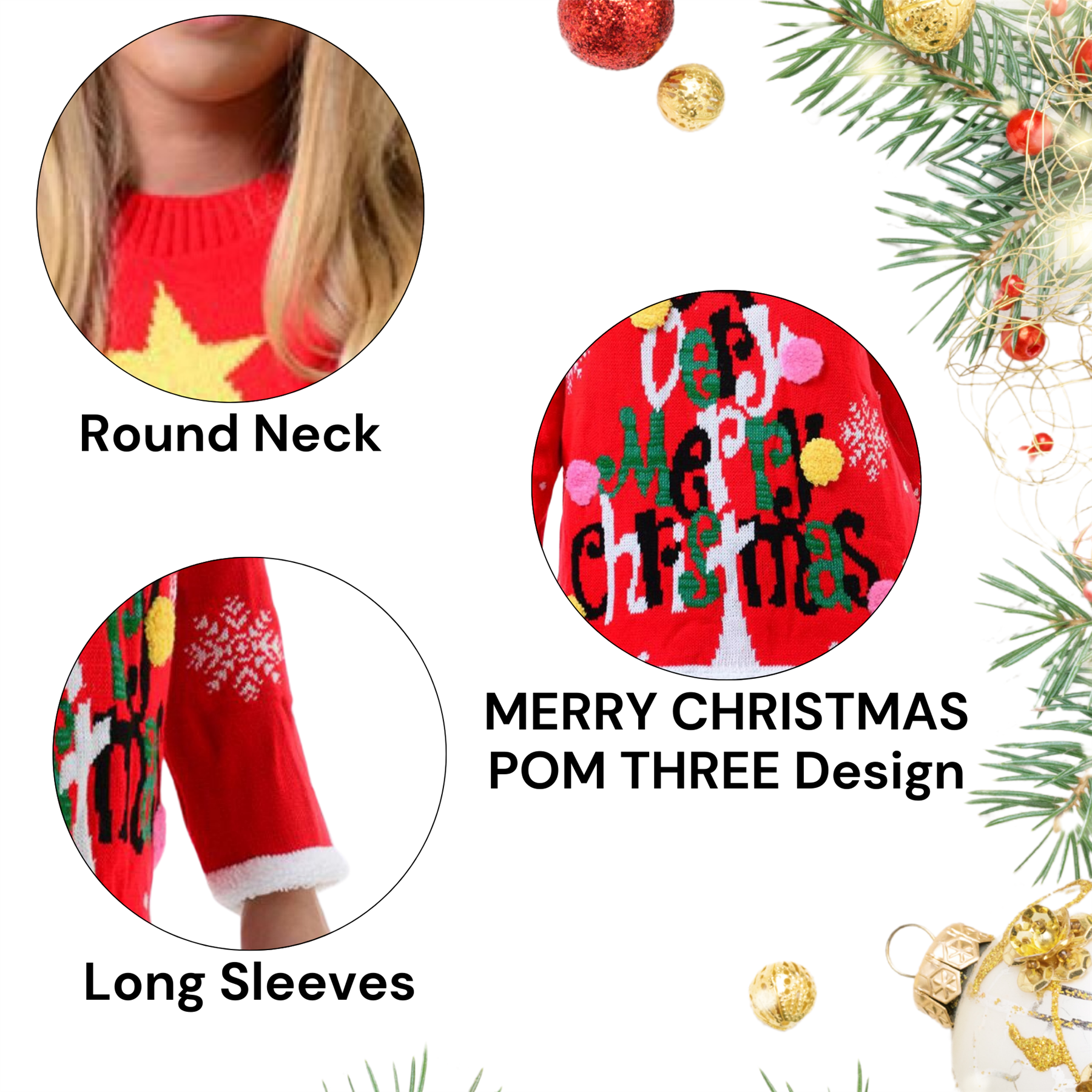 Christmas Reindeer Jumper Womens Knitted Funny Xmas Sweater Unisex Retro Jumpers - Picture 127 of 128
