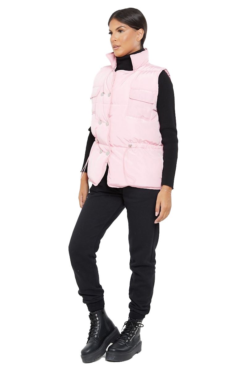 Damas Mujeres Chaleco Acolchado Acolchado Chaqueta Chaleco Invierno Abrigo Calentador de Cuerpo - Imagen 4 de 17