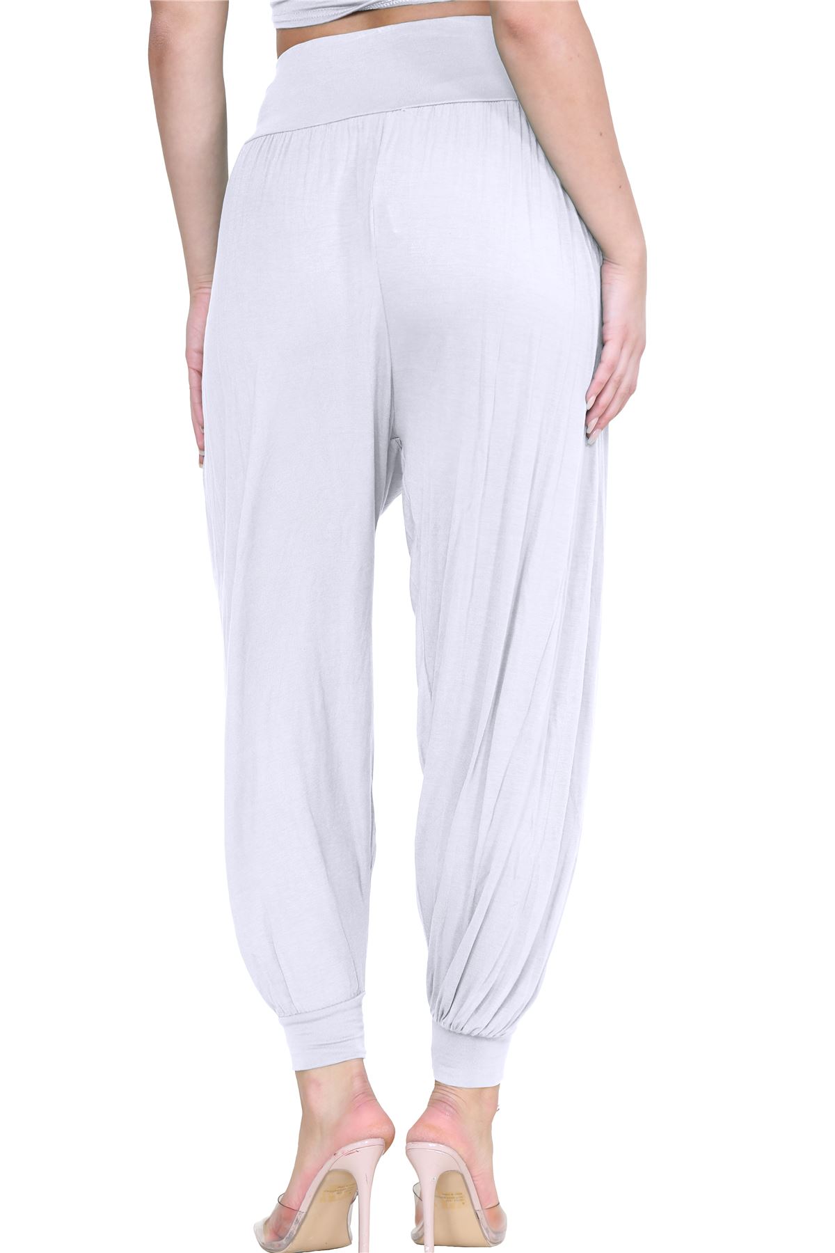 Womens Alibaba Harem Leggings Cuffed Bottoms Plain Hareem Trousers Baggy Pants - Picture 119 of 130
