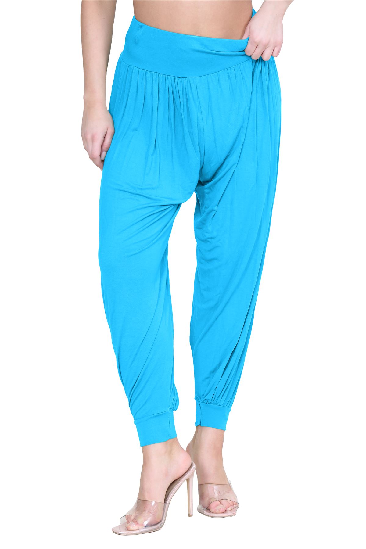 Womens Alibaba Harem Leggings Cuffed Bottoms Plain Hareem Trousers Baggy Pants - Picture 111 of 130