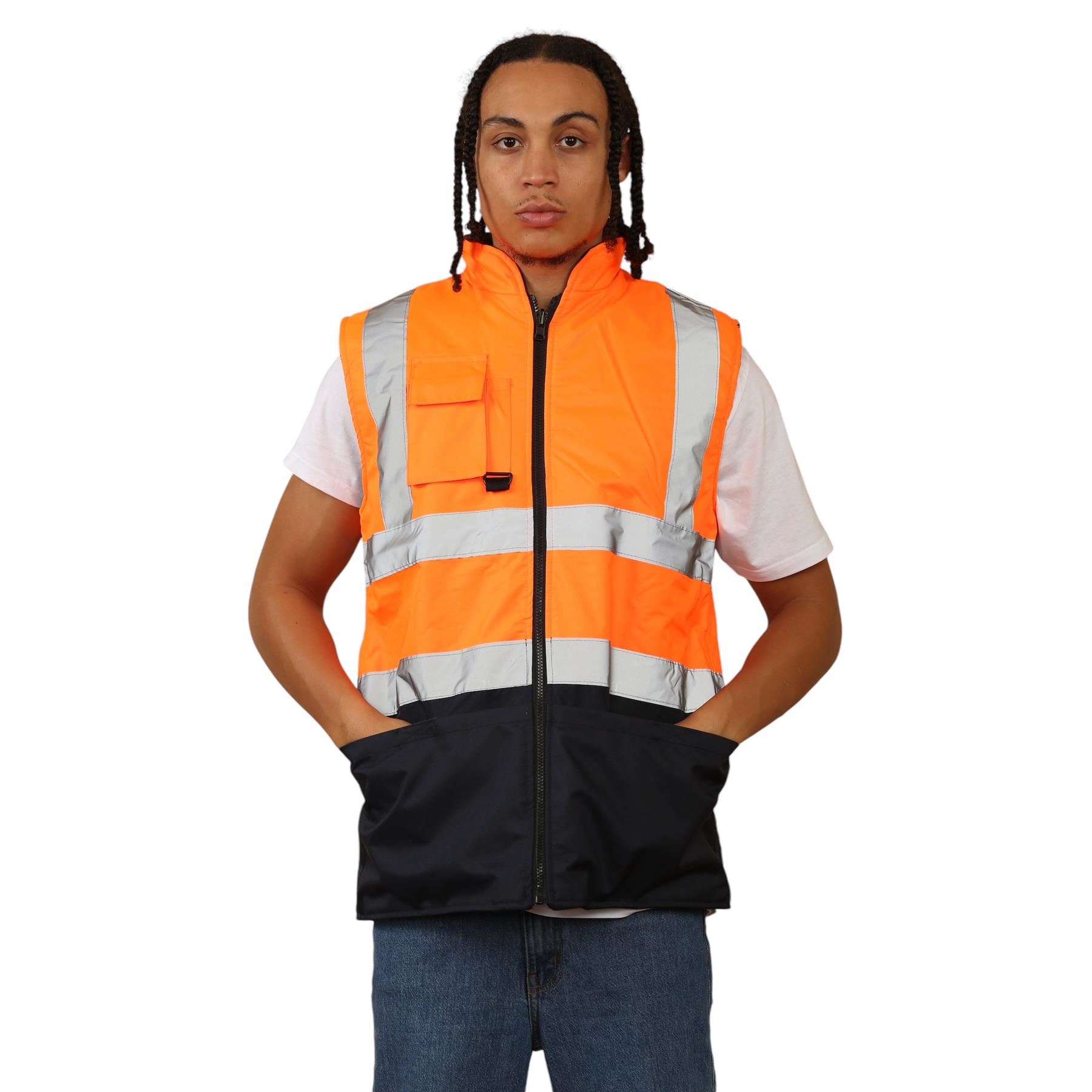 Chaleco reversible impermeable de alta visibilidad para hombre - Imagen 15 de 26
