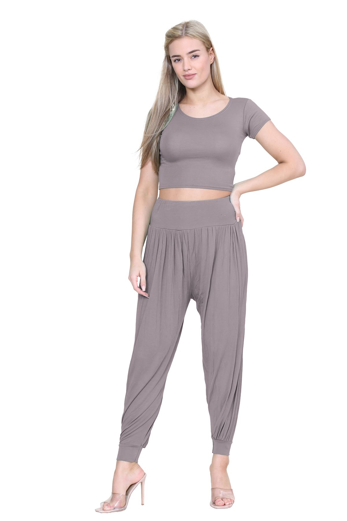 Womens Alibaba Harem Leggings Cuffed Bottoms Plain Hareem Trousers Baggy Pants - Picture 63 of 130