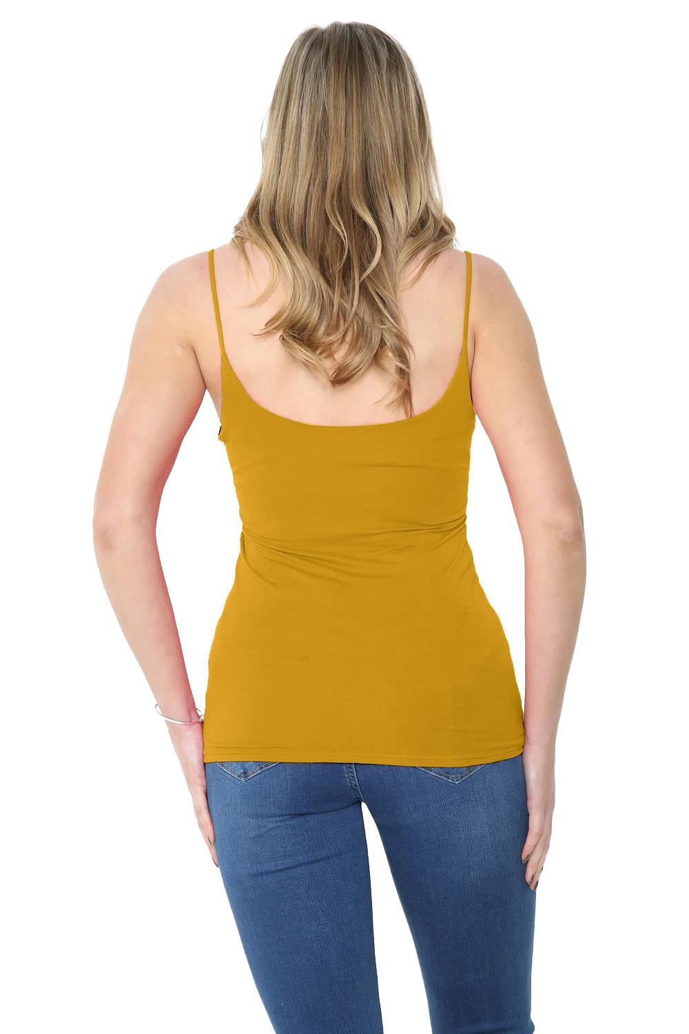 Womens Bodycon Cami Strappy Tank Top Plain Summer Activewear Vest Top, Pack of 3 - Picture 31 of 221