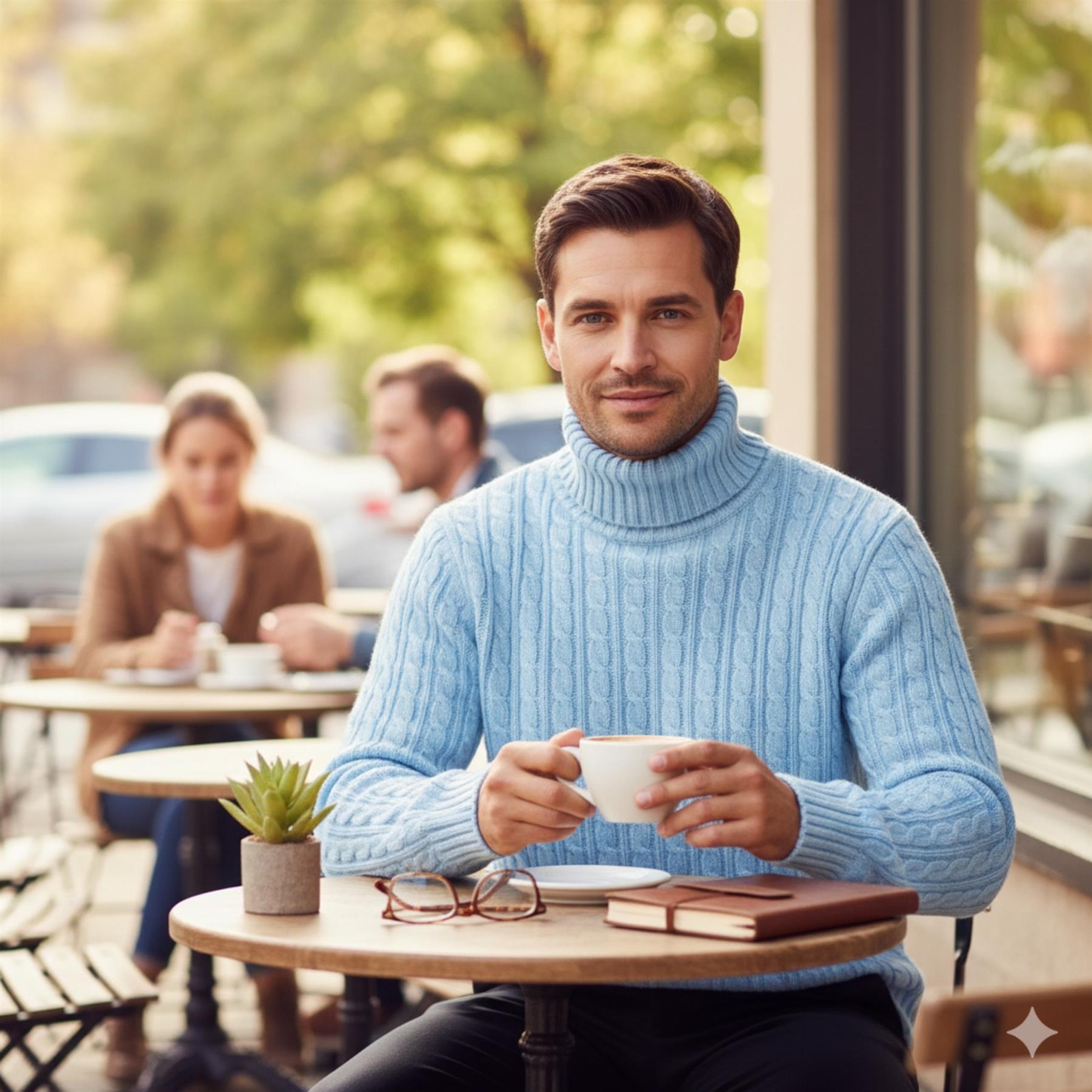 Herren Polo Rollkragen Langarm Pullover Zopfmuster Winterpullover Pulli - Bild 119 von 154