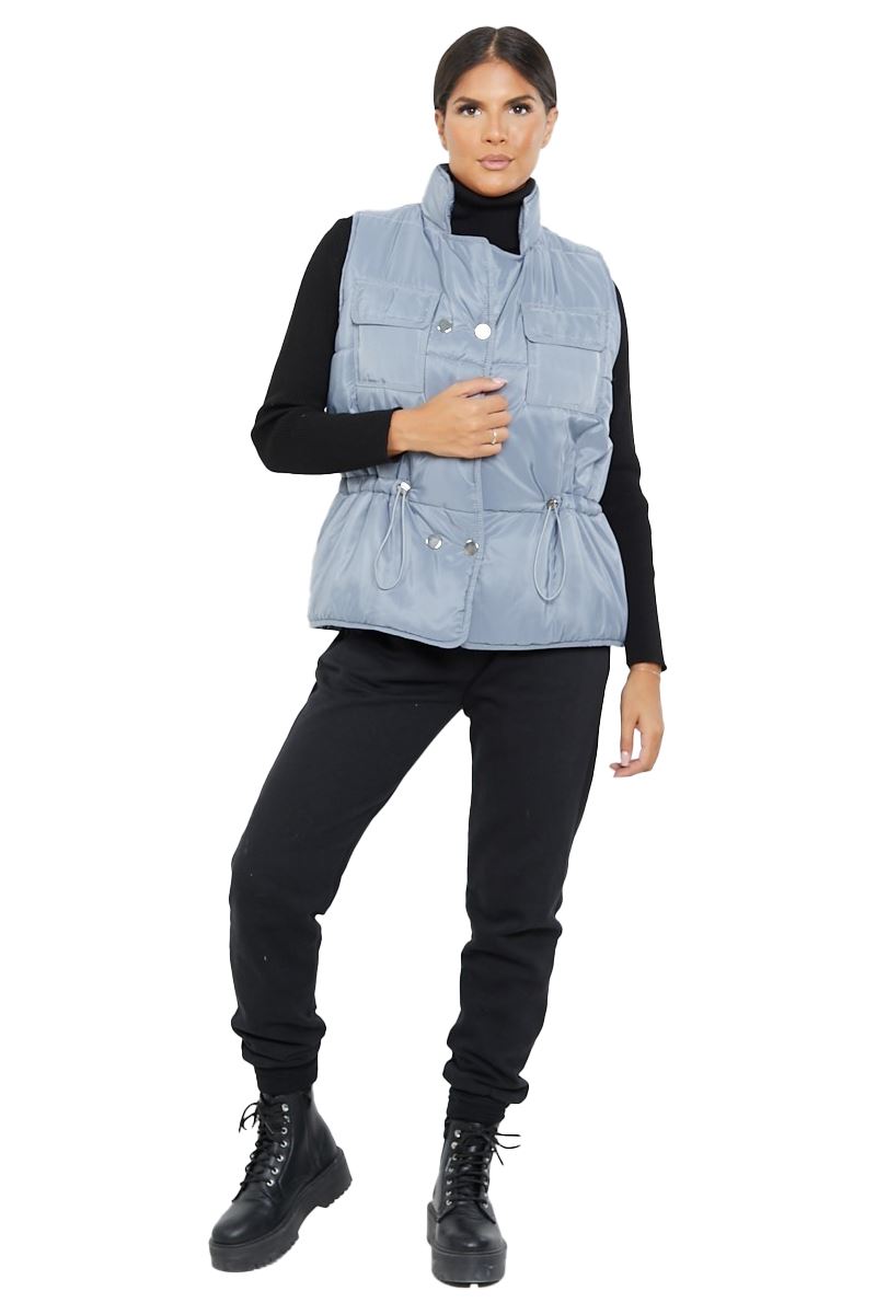 Damas Mujeres Chaleco Acolchado Acolchado Chaqueta Chaleco Invierno Abrigo Calentador de Cuerpo - Imagen 6 de 17