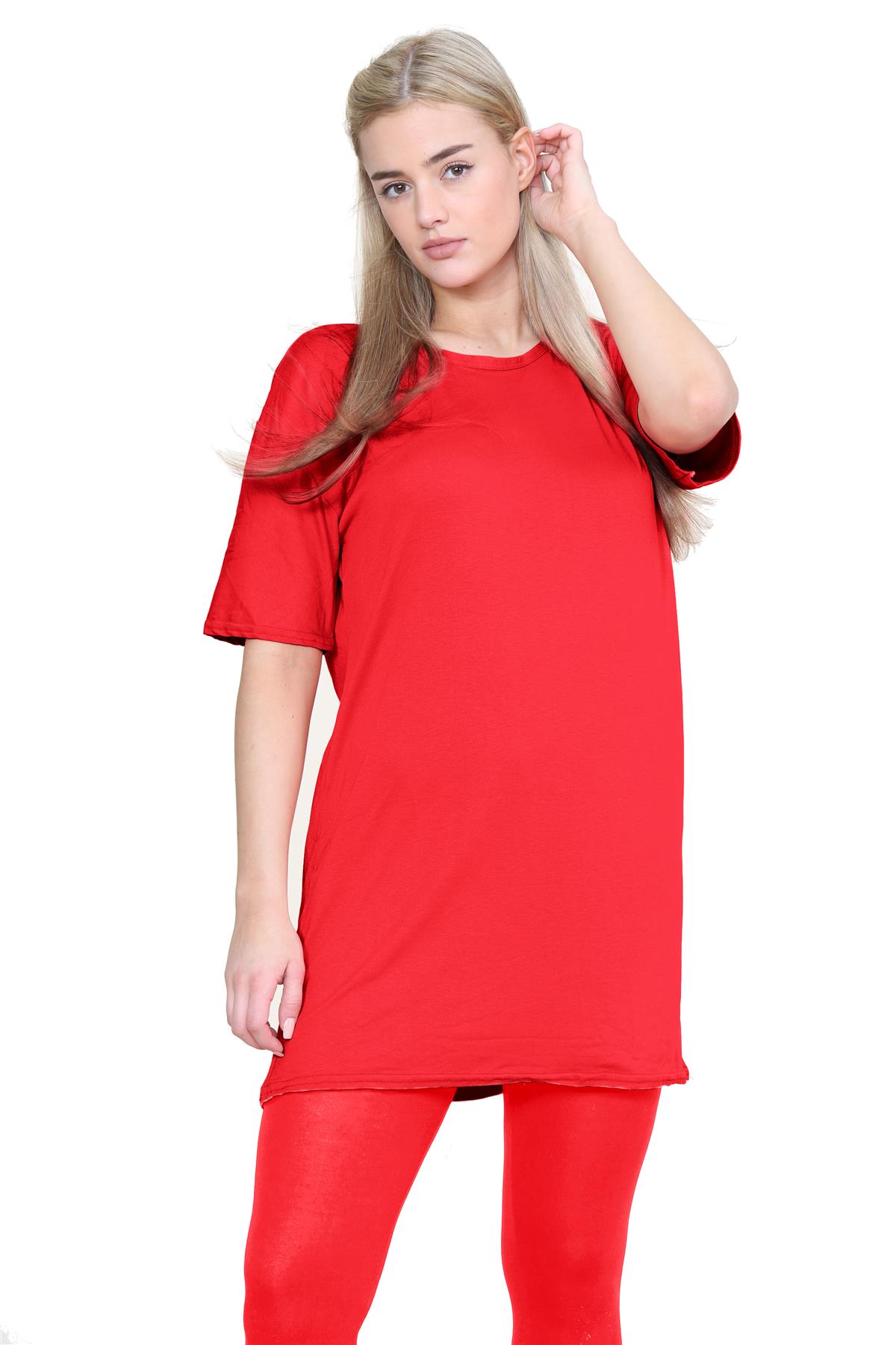 Damas Longline Suelto Camiseta Leggings Gimnasio Chándal Conjunto Coord 2 Piezas Ropa de Salón - Imagen 101 de 155