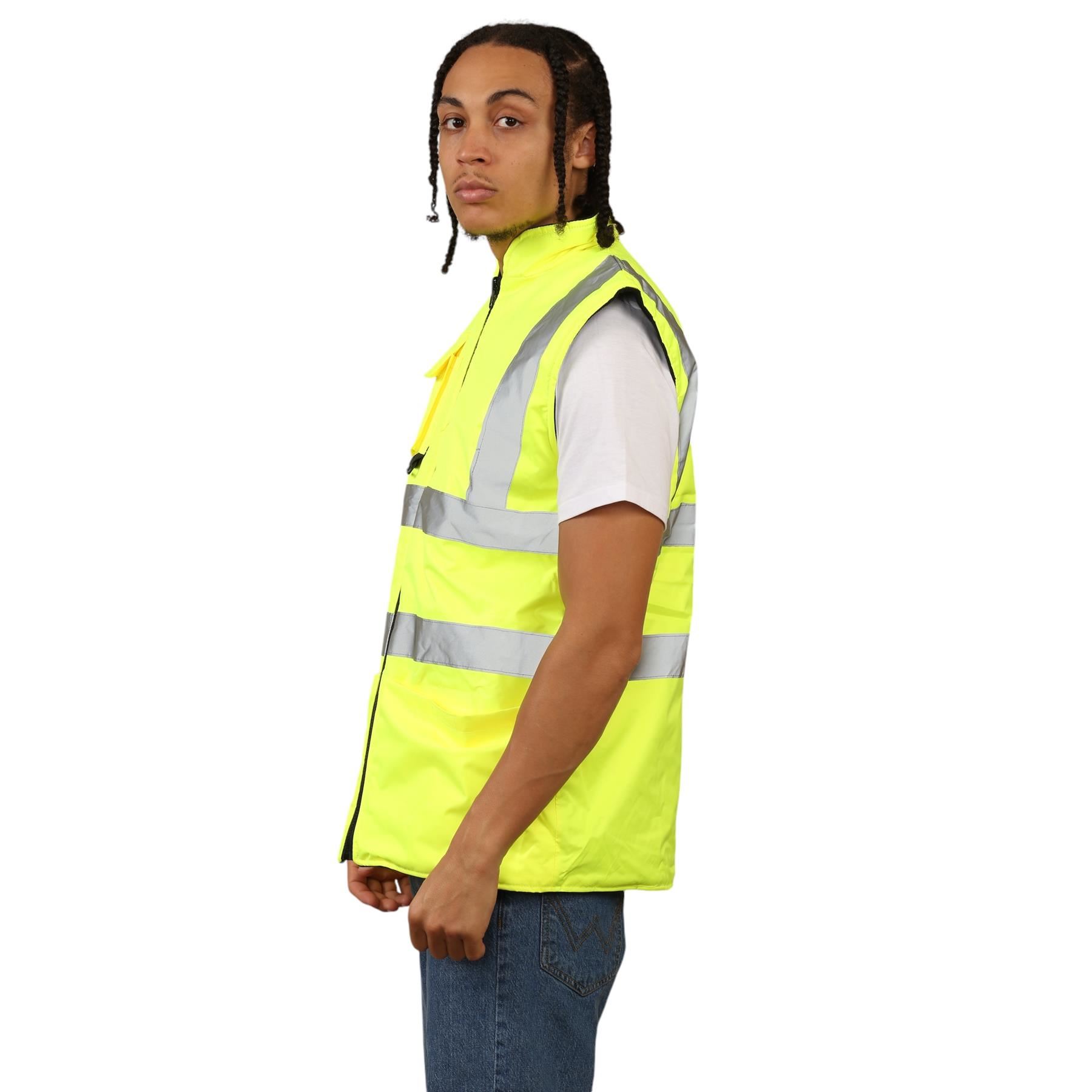 Chaleco reversible impermeable de alta visibilidad para hombre - Imagen 10 de 26